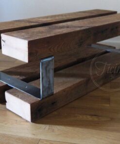 Entryway Bench Reclaimed Wood and Metal - 1 - Woodify