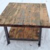 Reclaimed Wood Coffee Table with bottom shelf - 1 - Woodify