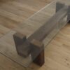 Rustic Reclaimed Wood Coffee Table Glass Top - 1 -Woodify