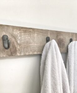 Rustic Wooden Walnut Towel Rack - Woodify