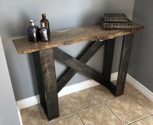 handmade hardwood accent table - 1 - Woodify