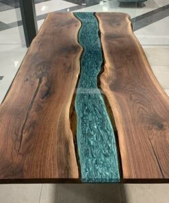 Epoxy River Live Edge Dining Tables - Woodify 1